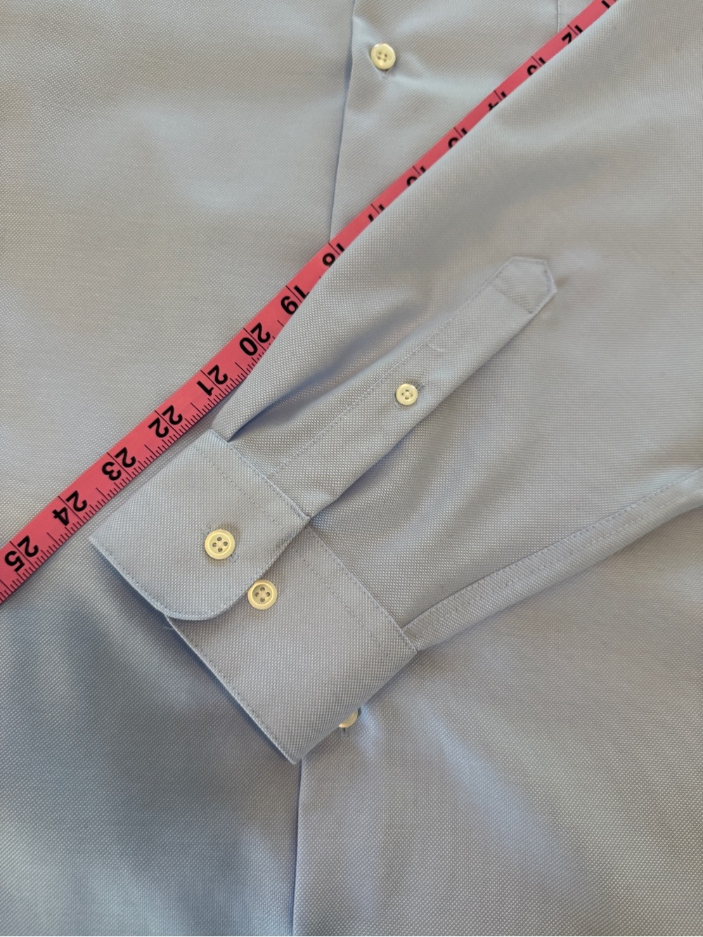 Pronto Uomo Non-Iron Classic Fit Dress Shirt – 19 / 36-37 Tall – Light Blue - Picture 6 of 10